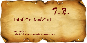 Tabár Noémi névjegykártya