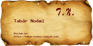 Tabár Noémi névjegykártya
